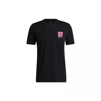 Adidas Lil Stripe Boba Fun Print Логотип Баскетбольная футболка с коротким рукавом Мужские топы Черный HB5486 L