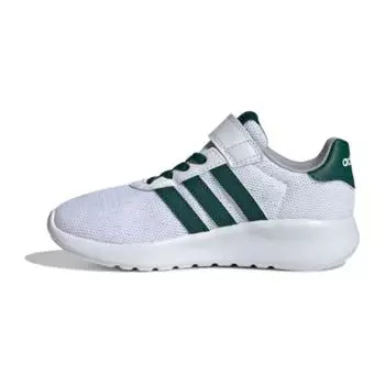 Adidas Кроссовки Lite Racer 3.0 Hook & Loop K White Collegiate Green Kids, обувь-Белый Серый-Two ID8489 35