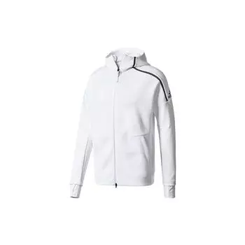 Adidas Logo Knit Hooded Jacket Мужские куртки белые CD6277 XL