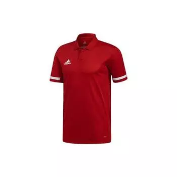 Adidas Logo Pattern Свободная рубашка поло с коротким рукавом Мужские топы Красный DX7266 M