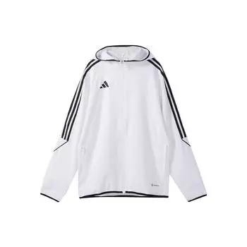 Adidas Logo Полосатый принт Дышащая куртка с капюшоном Мужские куртки Белые HZ9068 L