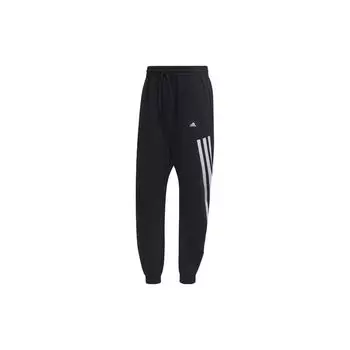 Adidas Logo Повседневные спортивные брюки стрейч Мужские брюки черные H46555 L