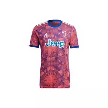 Adidas Logo Print Pattern Полный принт с круглым вырезом Пуловер с коротким рукавом Футбольная майка 22/23 Season Juventus Мужская футбольная майка Розовая HR5639 XXXL