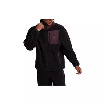 Adidas Logo Print Полосатая куртка с воротником-стойкой Мужские куртки Черные HF4069 L