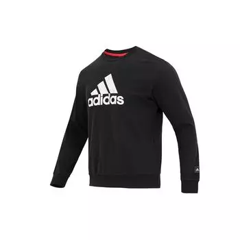 Adidas Logo Print Повседневная спортивная толстовка с капюшоном Мужские топы Черный HZ3023 M