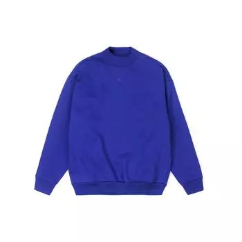 Adidas Logo Print Повседневная толстовка с круглым вырезом Топы унисекс Синий IX1963 XL