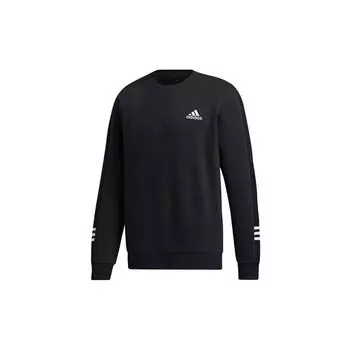 Adidas Logo Print Повседневный пуловер с круглым вырезом Мужские топы Черный GD5467 XXXL