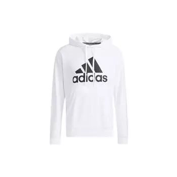 Adidas Пуловер с принтом логотипа, мужские топы, белый GN0829 XS