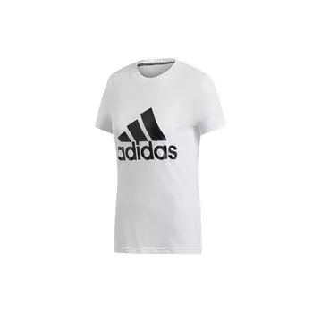 Adidas Logo Print Спортивная футболка Женские топы Белая DZ0013 XXS