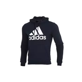 Adidas Logo Print Спортивный пуловер с капюшоном Мужская толстовка с капюшоном Темно-синий GC7342 XS