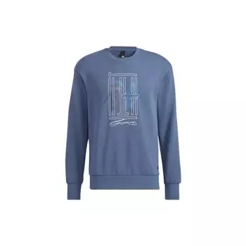 Adidas Logo Print Sweatshirt Мужская толстовка синяя HE5163 XL