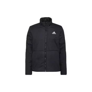 Adidas Logo Print Zip-Up Хлопковая куртка Мужские куртки Черный HG8758 XXL
