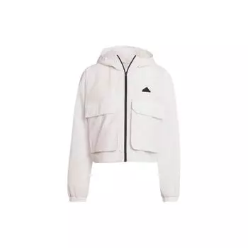 Adidas Женская куртка на молнии с капюшоном и логотипом, верхняя одежда фиолетового цвета IS0661 XL