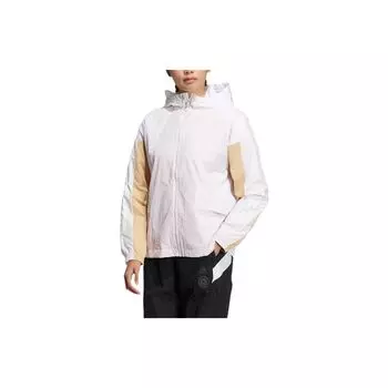 Adidas Logo Print Zip-Up Hoodie Jacket Женская верхняя одежда Розовый HM5277 XXL
