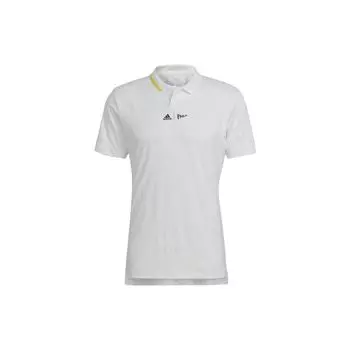 Adidas Logo Теннисная рубашка-поло Мужские топы Белые HC8537 L