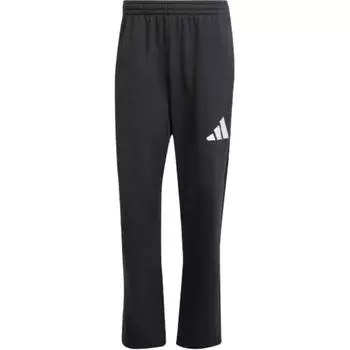 Adidas Логотип с эластичной талией, свободные прямые повседневные брюки для мужчин, черные JF3604 L