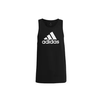 Adidas Логотип с круглым вырезом и принтом, беговой тренировочный дышащий жилет без рукавов, мужские жилеты черного цвета HJ9686 S