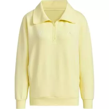 Adidas Lounge Fw24 Half-Zip Толстовка с капюшоном Женская толстовка с капюшоном Желтый JJ3595 L
