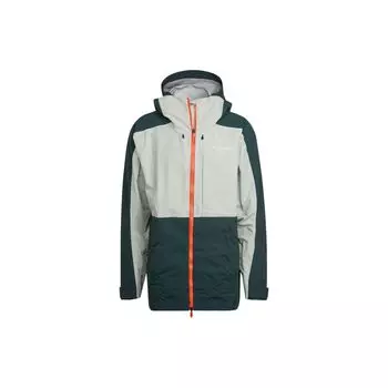 Adidas Лыжная куртка с капюшоном и застежкой-молнией Terrex Series Brand Print, мужская зеленая куртка HC7727 L