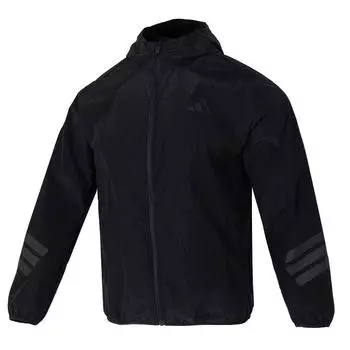 Adidas M Fi Wv Wb Куртка с капюшоном на молнии, удобная, с длинным рукавом, мужская куртка, черная, JD4942 L