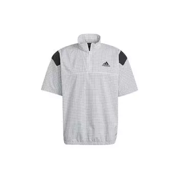 Adidas M Primeblue Спортивная футболка с половиной молнией Мужские топы Белые GP8655 XXL