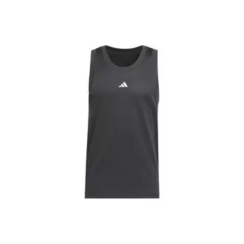 Adidas Майка Basketball Legends Solid Logo Training с круглым вырезом без рукавов, мужские топы, черный цвет IL2267 M