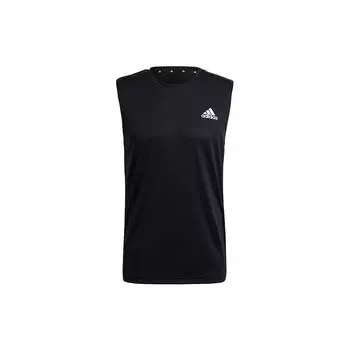 Adidas Майка с тремя полосками, дышащая безрукавная тренировочная мужская майка черного цвета GM2130 XS