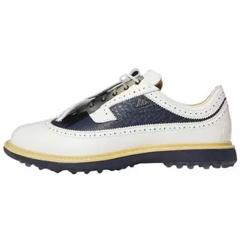 Adidas Malbon Golf x MC87 Spikeless Golf Off White Collegiate Navy Мужские кроссовки Crystal-Jade IF8648