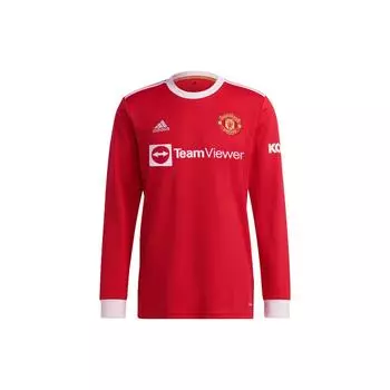 Adidas Manchester United 21-22 Season Home Fan Edition Футбольная майка с длинным рукавом Новогодняя рекомендация Мужские топы красные GR3779 M