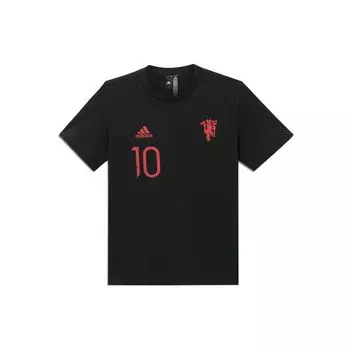 Adidas Manchester United Football Series Спортивная футболка Мужские топы Черные IC1440 S