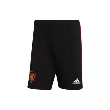 Adidas Manchester United Football Sports полосатые шорты мужские черные H13882
