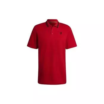 Adidas Manchester United однотонная рубашка поло с коротким рукавом мужские топы красные H56686 M