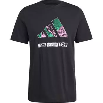 Adidas Mantra Графический принт с круглым вырезом Комфортная повседневная спортивная футболка с короткими рукавами Мужские топы Черный IS9326 L