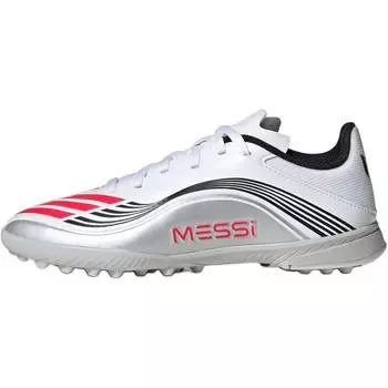Adidas Месси Adizero F50 League TF K Пакет Prestig10 Детские кроссовки Белый Облачно-белый Ярко-красный JP7456 28