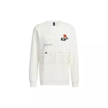 Adidas Mh Bp3 Crew Logo Толстовка мужская топы белая HP1432 M