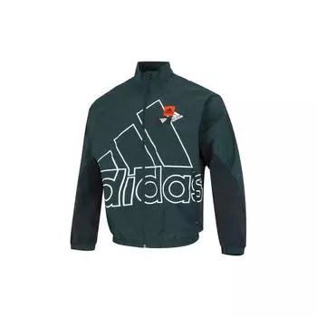 Adidas MH BP3 Тканая куртка с воротником-стойкой и логотипом Мужские куртки темно-зеленые HP1435 XL