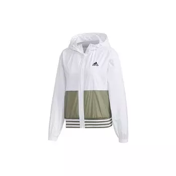 Adidas Mh Fem Тканая ветровка с капюшоном Женская верхняя одежда Белая GF0129 XL