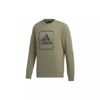 Adidas MH Gfx Ft Bos Logo Спортивный пуловер с капюшоном Мужские топы Trace-Green GM4478 S