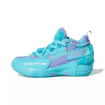 Adidas Монстры Инк. Детские кроссовки Little Kid Sulley из коллаборации с Dame 7 EXTPLY Blue Pulse-Aqua Sonic-Fuchsia S28977 28.5
