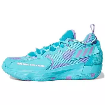 Adidas Монстры Инк. Мужские кроссовки Sulley из коллаборации с Dame 7 EXTPLY Blue Pulse-Aqua Sonic-Fuchsia GX3442 43