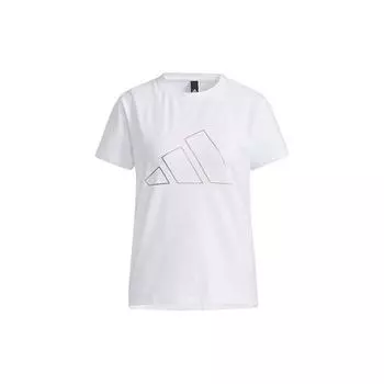 Adidas Mountain Logo Спортивная футболка с коротким рукавом Женские топы Белые GP0673 S