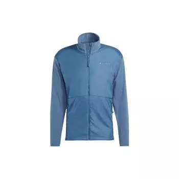 Adidas Multi Wind Флисовая куртка Однотонная с логотипом Флис для улицы Спортивная куртка Мужская куртка Чудо-синий-серый IJ0542 S