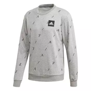 Adidas Must Haves, удобный свитер с круглым вырезом и длинным рукавом, мужская толстовка, серый цвет FL4025 M