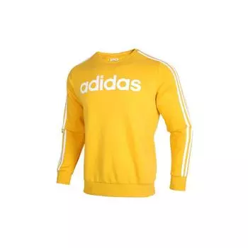Adidas Мужская флисовая толстовка Essential 3-Stripes с круглым вырезом, желтая GD5387 L