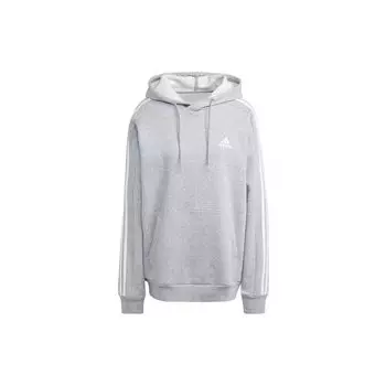 Adidas Мужская толстовка с капюшоном Essentials Fleece 3-Stripes Medium-Grey IJ6474 XL