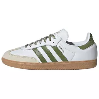 Adidas Мужские кроссовки Samba OG Белые Технологичный Оливковый Резиновая подошва Облачно-белый JS1352 36