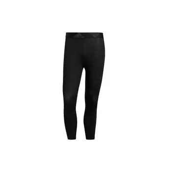 Adidas Мужские спортивные леггинсы в полоску Tf 34 Tig 3S, черные GL0457 S