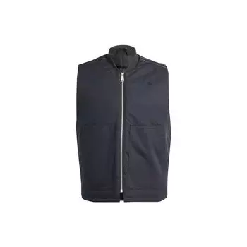 Adidas Мужской жилет Originals Solid Color Logo Zip с черными жилетами IR7735 XXXL