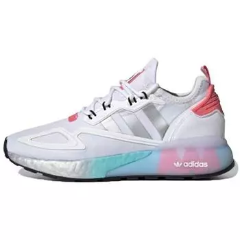 Adidas NASA x ZX 2K Boost White Hazy Rose Женские кроссовки Cloud-White Silver-Metallic FX7054