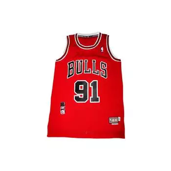 Adidas NBA Rodman Bulls Away 91 Джерси Винтаж Вышитый Круглый Вырез Без Рукавов Баскетбольный Жилет Унисекс Джерси M96485 S
